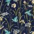 Kingfisher & Iris Navy/Teal Fabric by Sanderson