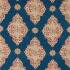 Siam Diamond Cobalt/Flame Fabric by Sanderson