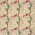 Squirrel & Dove Teal/Red Fabric by Sanderson