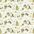Winnie The Pooh Macaron Green Fabric by Sanderson
