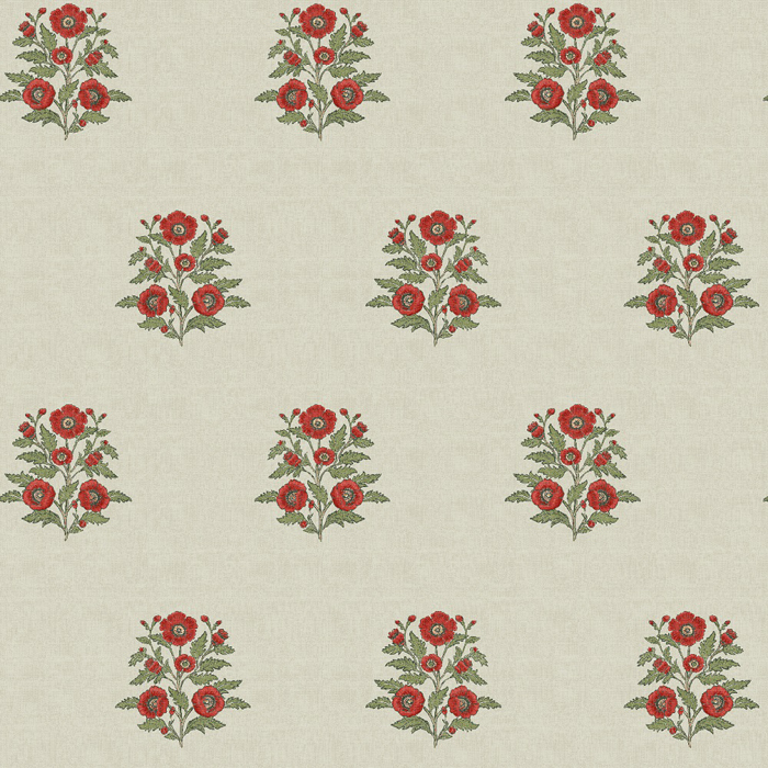 Alscot Poppy Fabric by Chess