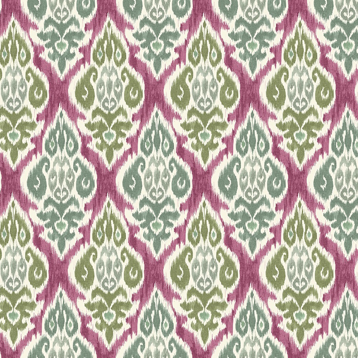 Arlo Olive Fuchsia Fabric by Chess