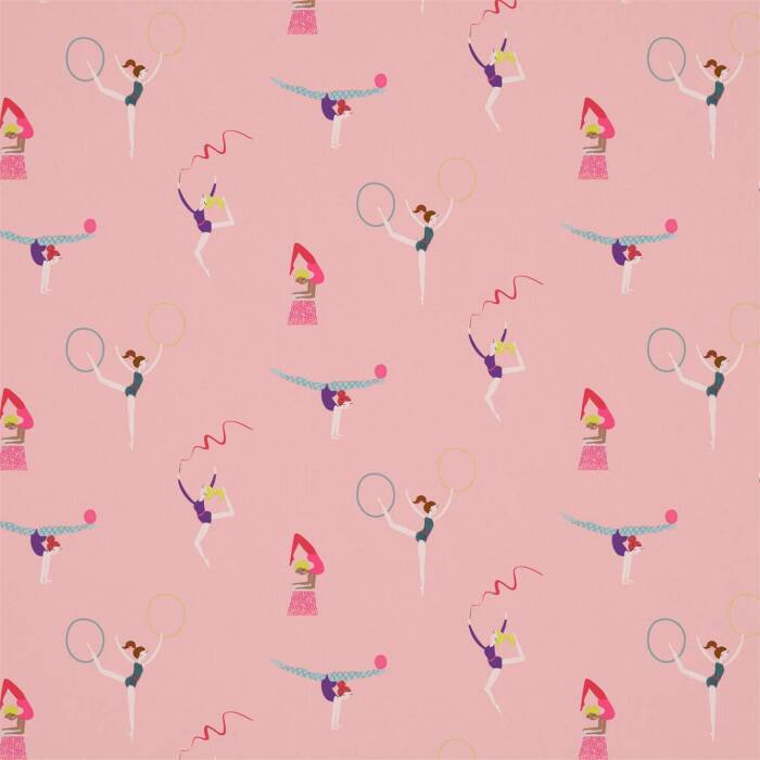 Balancing Act Blossom/Raspberry/Grape Fabric by Harlequin