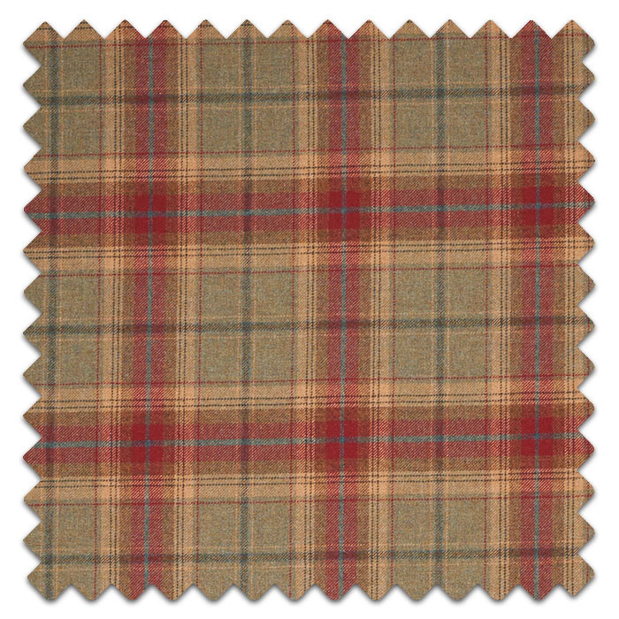 Swatch of Balmoral Green Red