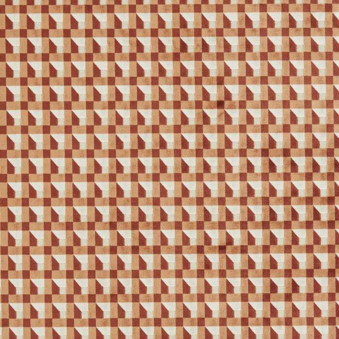 Blocks Paprika/Bark/Bleached Coral Fabric by Harlequin