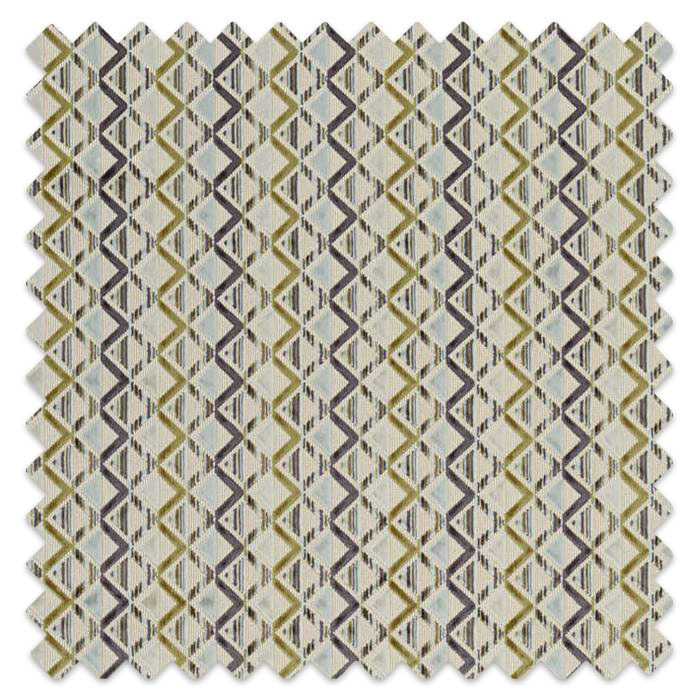 Swatch of Boka Velvet Brass/Glacier