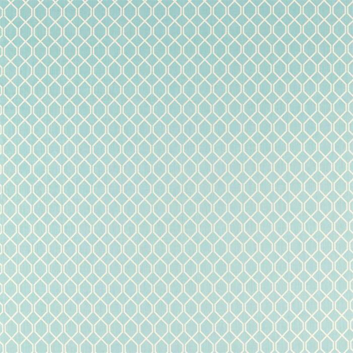 Botanical Trellis Blue Clay Fabric by Sanderson