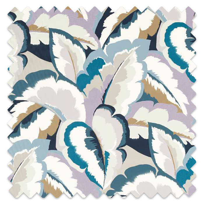 Swatch of Calathea Cornflower/Azul/Shiitake/Wild Water