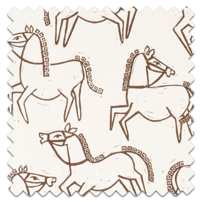 Swatch of Canter Print Chestnut