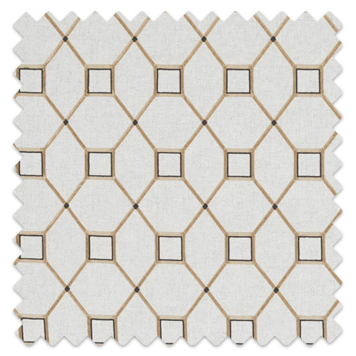 Swatch of Baroque Trellis Charcoal/Gold