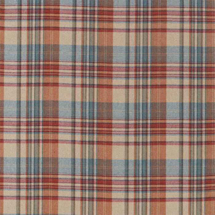 Bryndle Check Russet/Amber Fabric by Sanderson