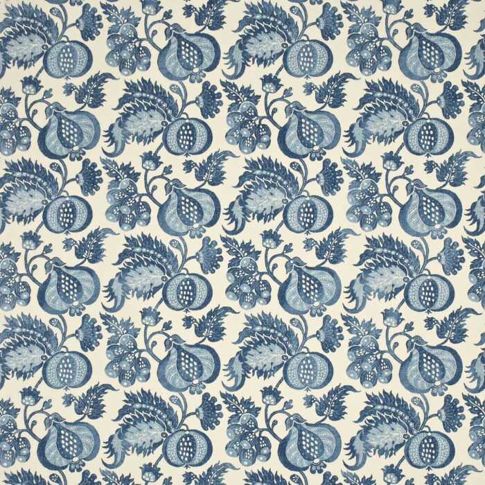 China Blue Indigo/Neutral Fabric by Sanderson