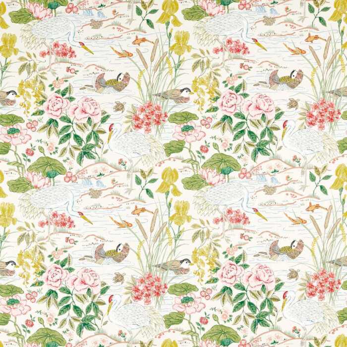 Crane & Frog Lotus Pink/Gosling Fabric by Sanderson