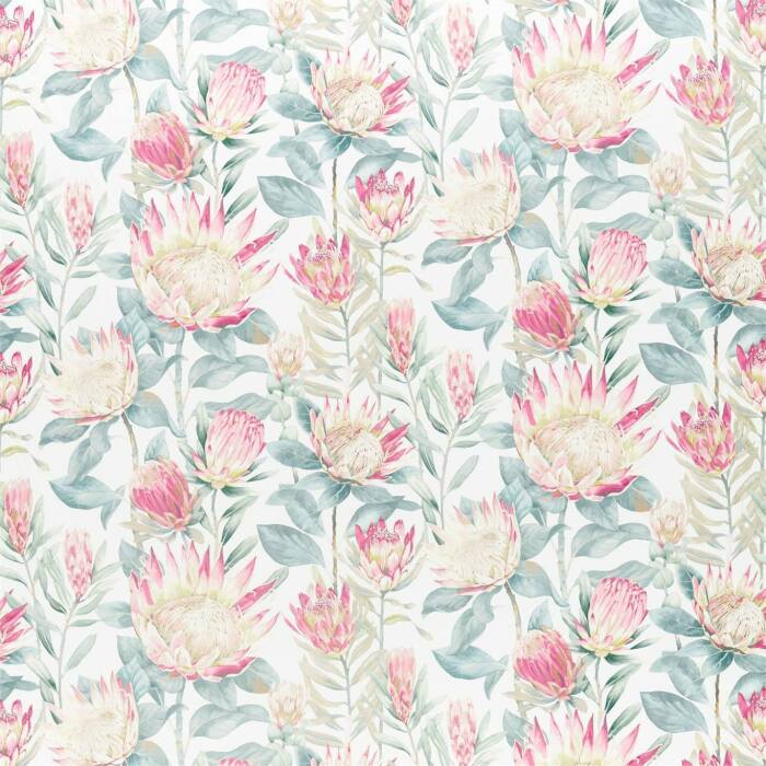 King Protea Orchid/Grey Fabric by Sanderson