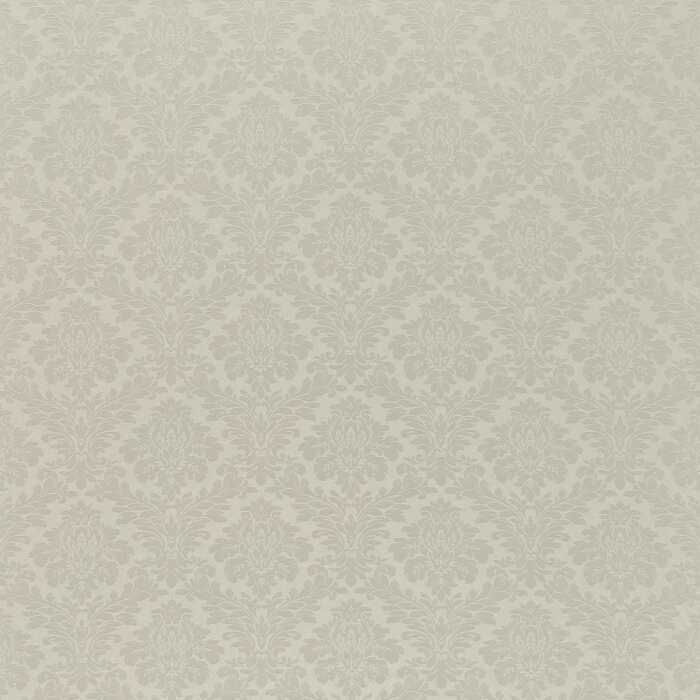 Lymington Damask Silver Fabric by Sanderson