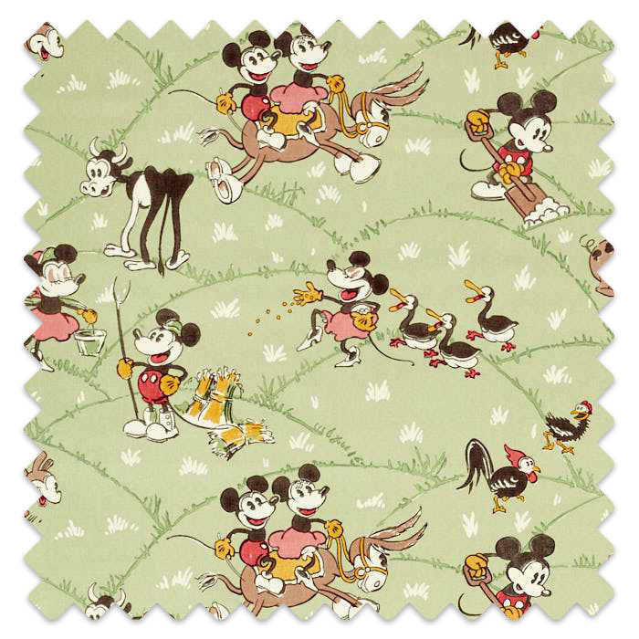 Swatch of Mickey At The Farm Macaron Green