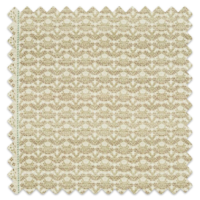Swatch of Morris Bellflowers Fennel/Grey