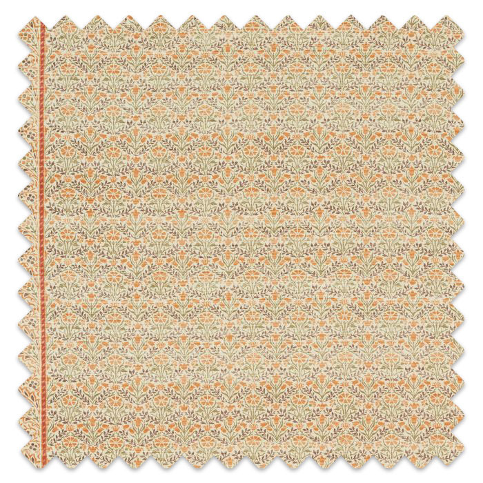Swatch of Morris Bellflowers Saffron/Olive