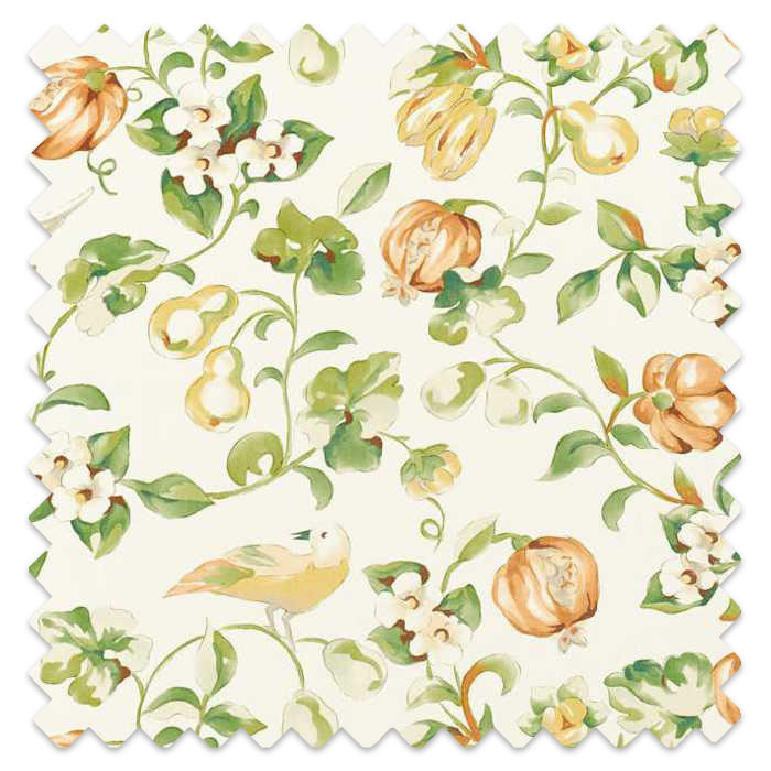 Swatch of Pear & Pomegranate Teal/Papaya