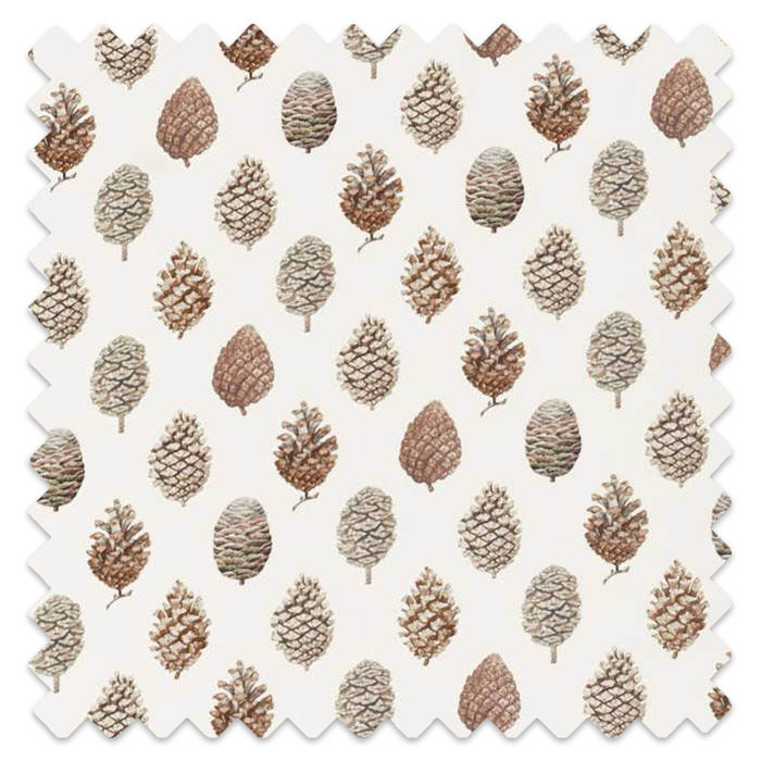 Swatch of Pine Cones Briarwood/Cream