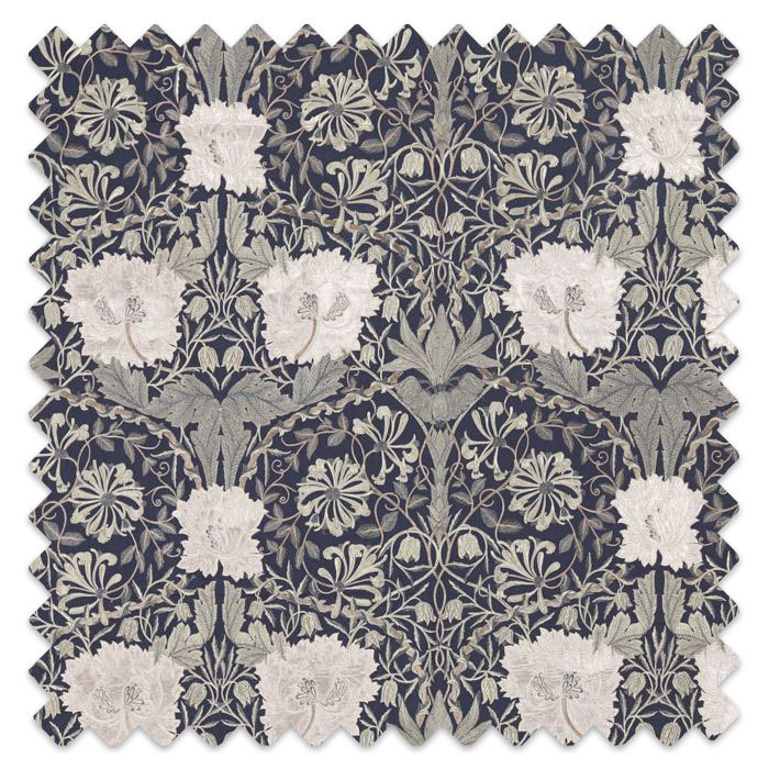 Swatch of Pure Honeysuckle & Tulip Embroidery Inky Purple