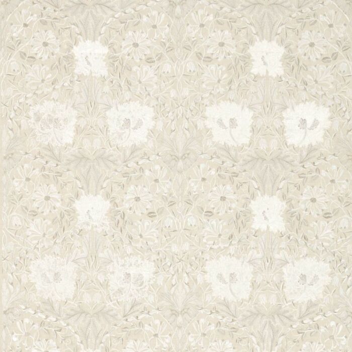 Pure Honeysuckle & Tulip Embroidery Linen Fabric by Morris & Co