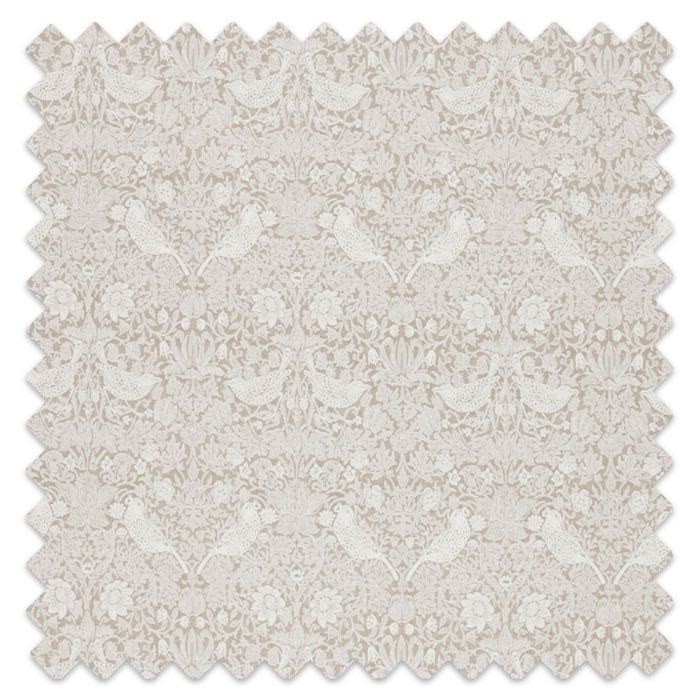 Swatch of Pure Strawberry Thief Embroidery Flax