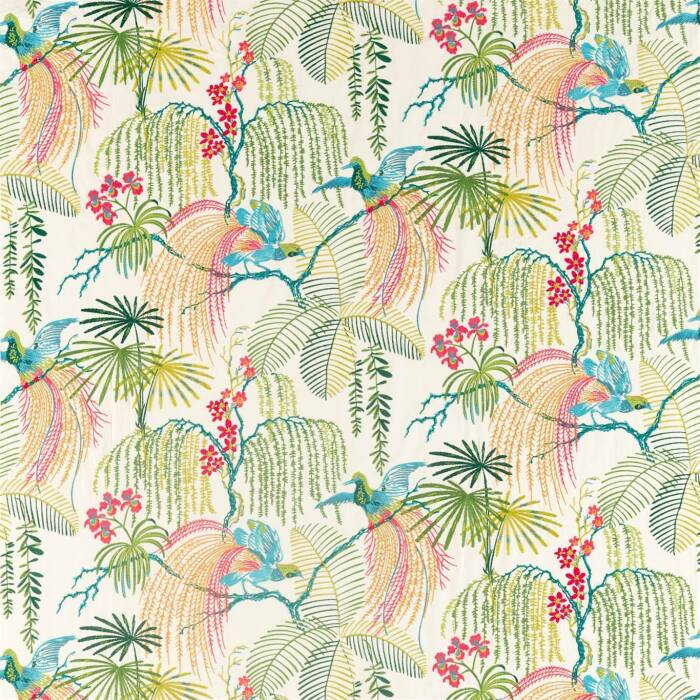 Rain Forest Embroidery Tropical Fabric by Sanderson