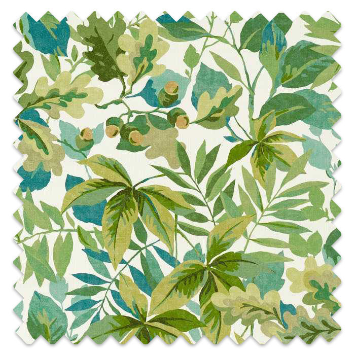 Swatch of Robins Wood Forest Green/Sap Green