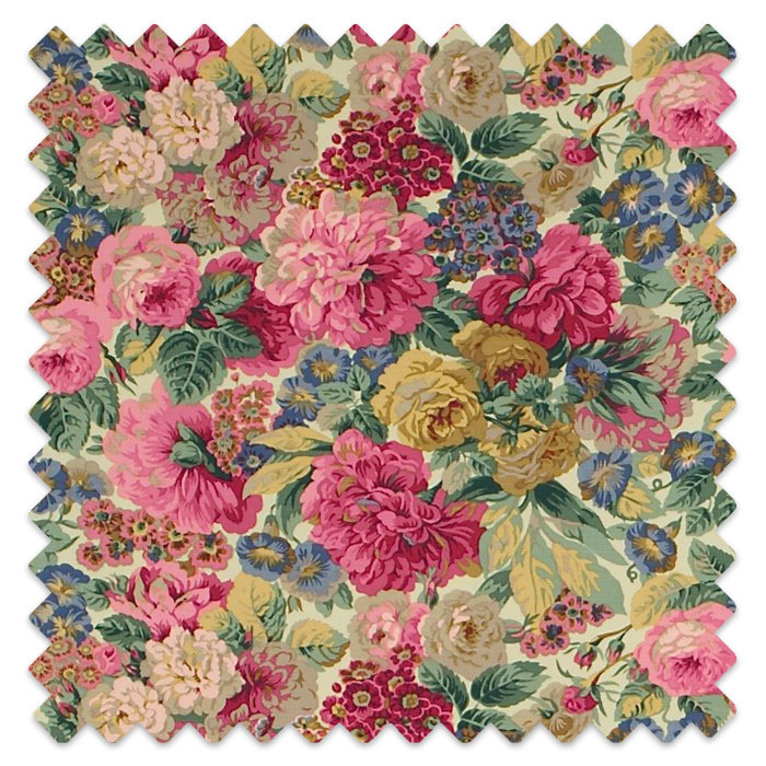 Swatch of Rose & Peony Red Linen