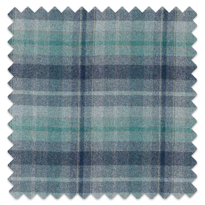 Swatch of Samphrey Check Chasm/Indigo