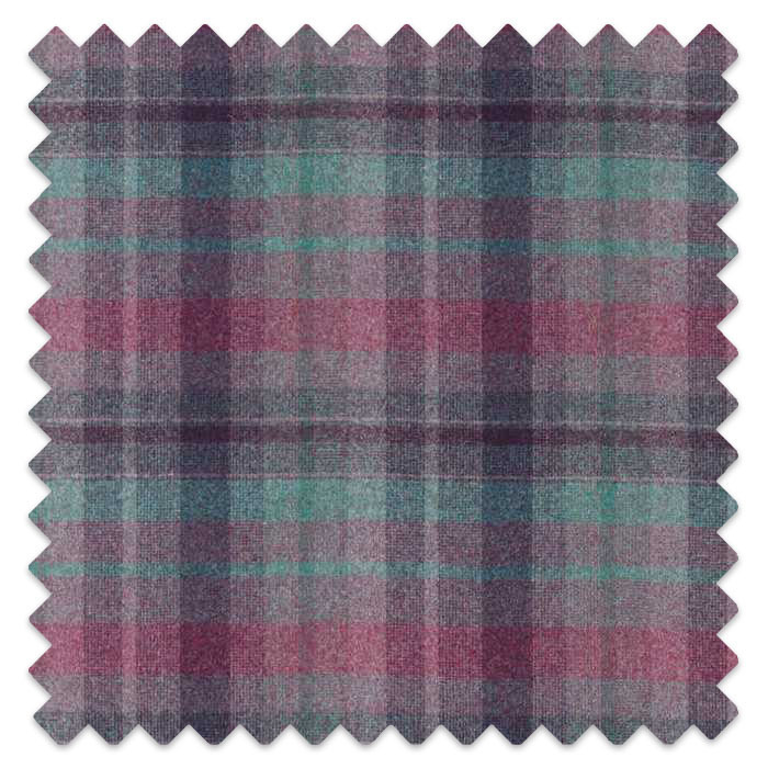 Swatch of Samphrey Check Fig/Teal