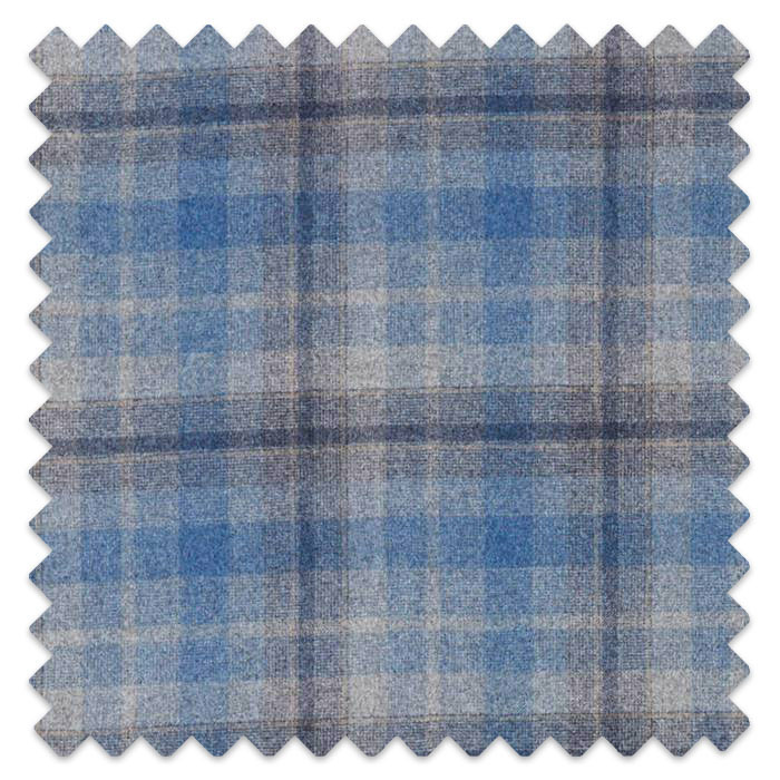 Swatch of Samphrey Check Indigo/China