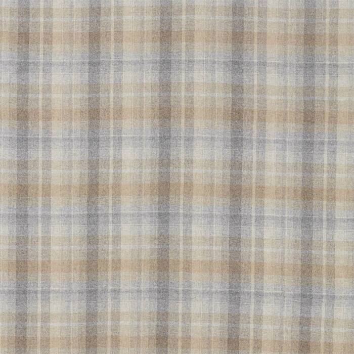 Samphrey Check Silver/Grey Fabric by Sanderson