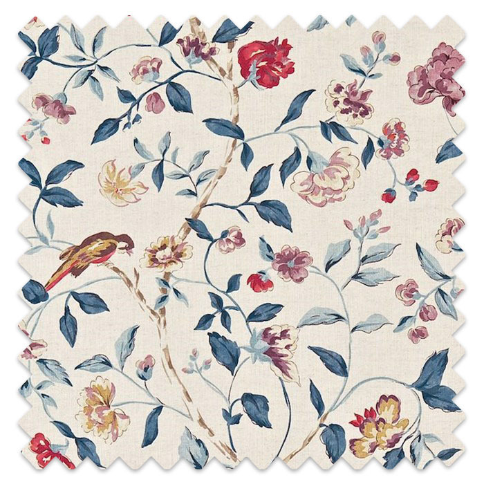 Swatch of Sissinghurst Indigo/Ruby