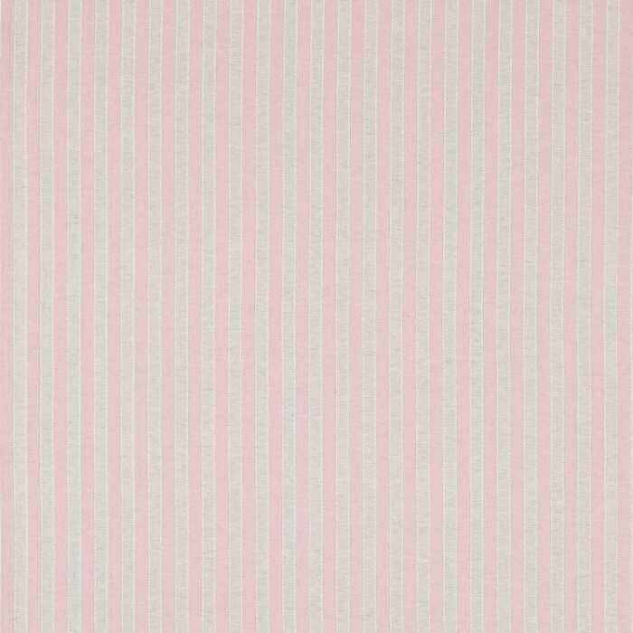 Sorilla Stripe Shell Pink Linen Fabric by Sanderson