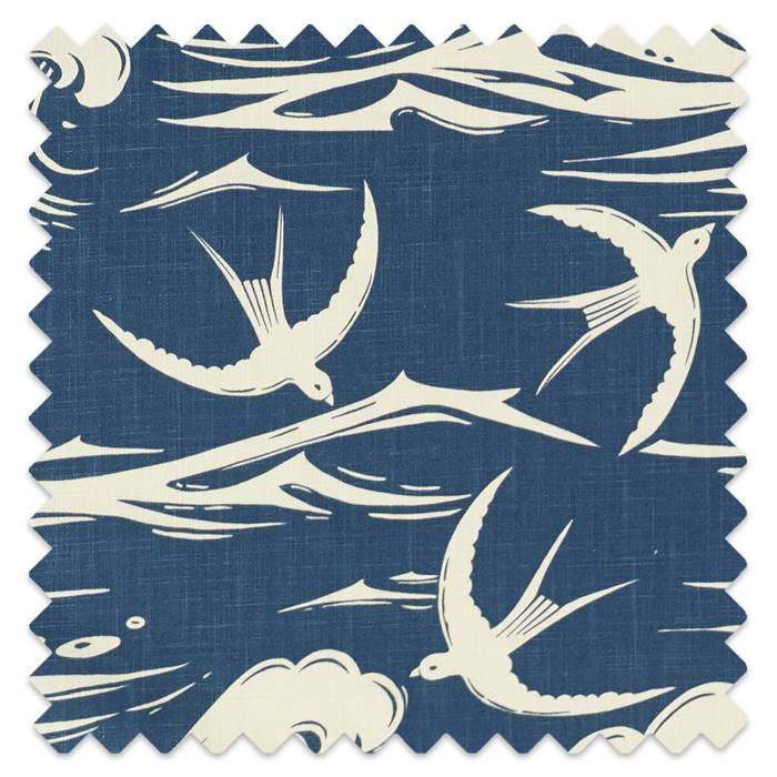 Swatch of Swallows At Sea Navy