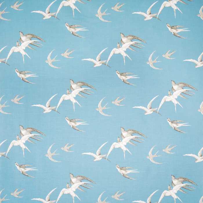 Swallows Wedgewood Fabric by Sanderson