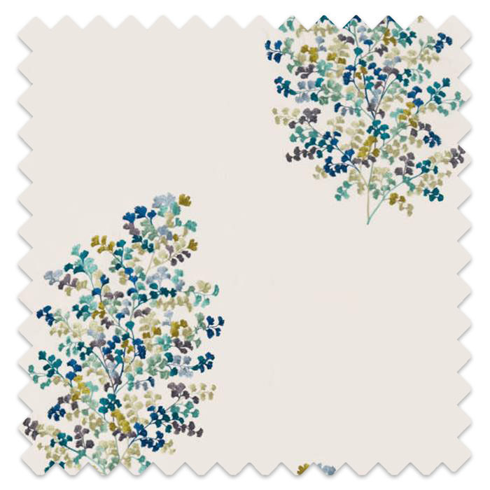 Swatch of Wendell Embroidery Ceramic Blue