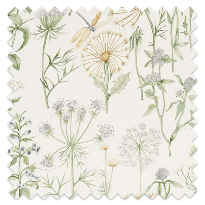 Swatch of Wild Angelica Silver/Spring Leaf