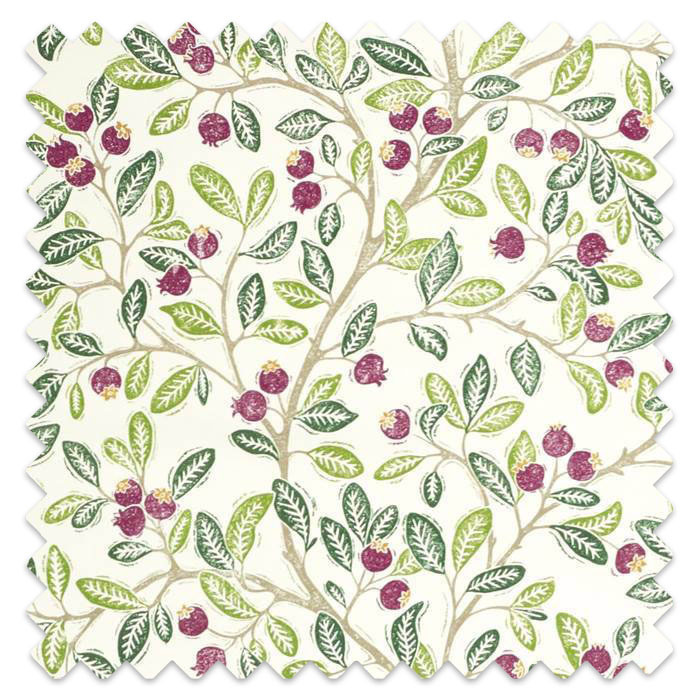 Swatch of Wild Berries Fern/Mulberry