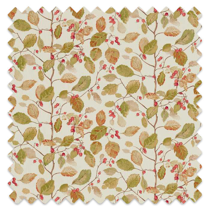 Swatch of Woodland Berries Rosehip/Moss