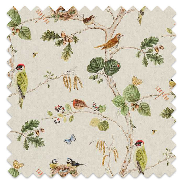 Swatch of Woodland Chorus Linen/Multi