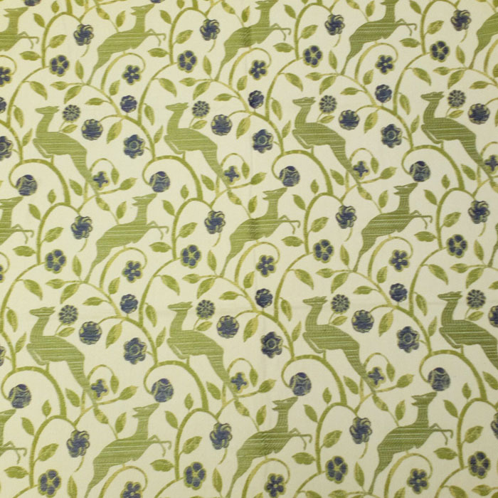 Daino Thistle Blue Fabric by Chess