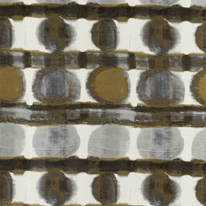 Delphis Charcoal Gold Fabric by Harlequin