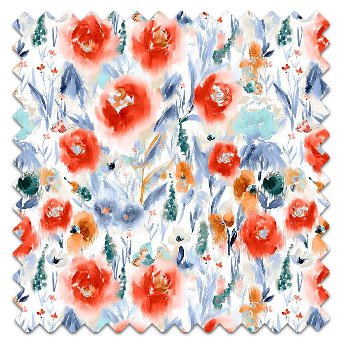 Swatch of Fleur Burnt Orange