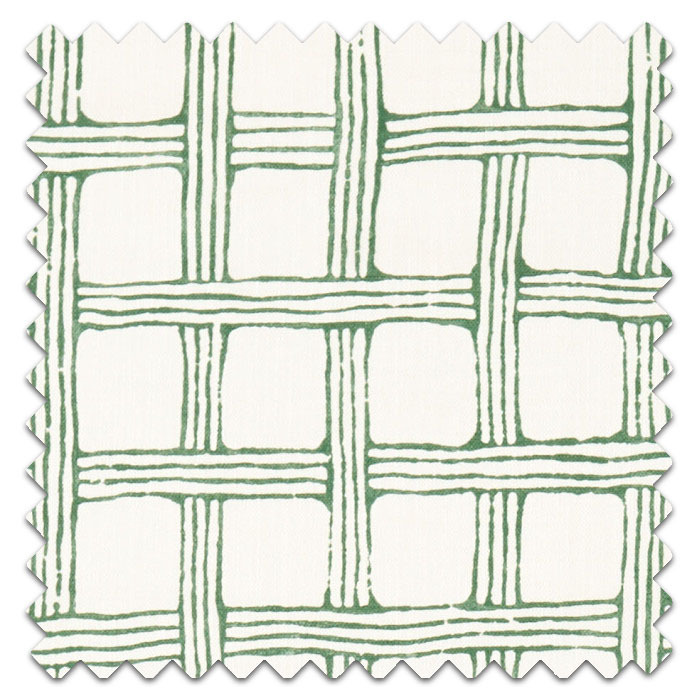 Swatch of Fretwork Print Forest