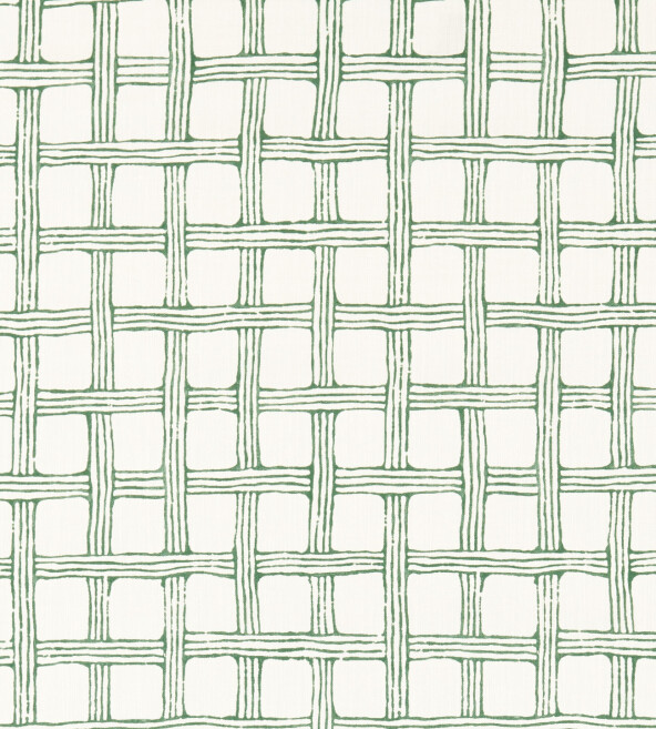Fretwork Print Forest Fabric by Scion