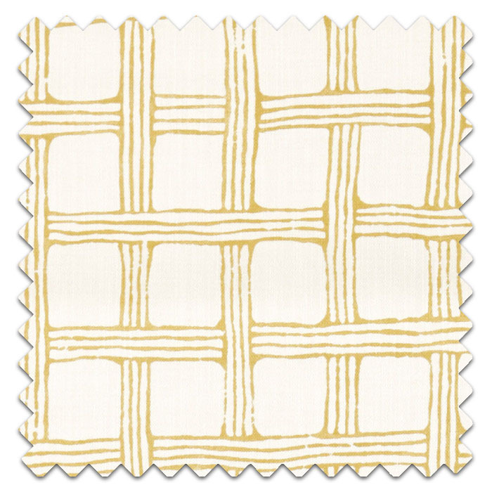 Swatch of Fretwork Print Honey