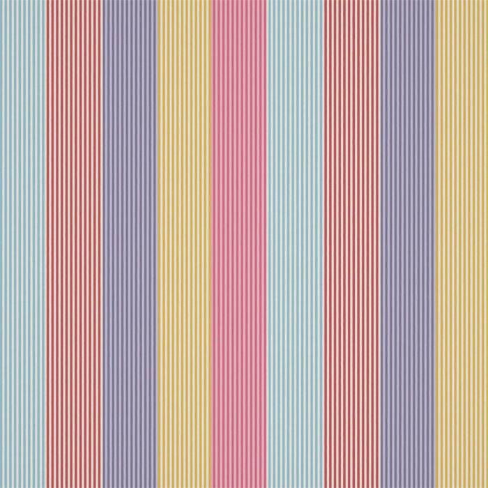 Funfair Stripe Grape/Cherry/Pineapple/Blossom Fabric by Harlequin
